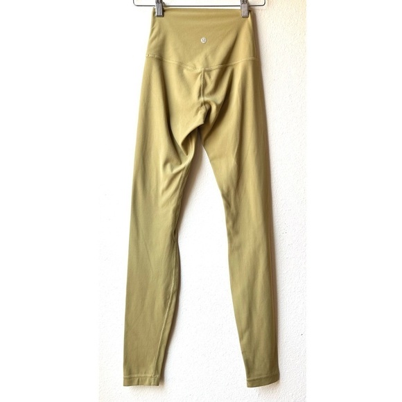 Lululemon Align Full Length Pant 28" in Mustard Yellow Grape Leaf Sz 2 - Picture 9 of 16
